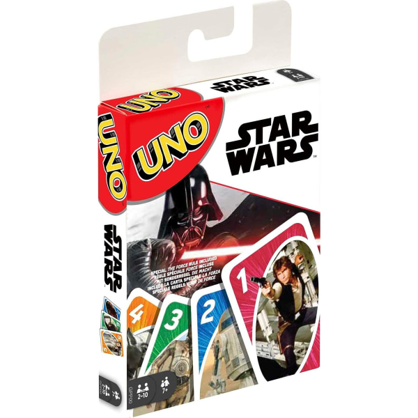 UNO Star Wars-kortspel med temauppsättningar och specialregler