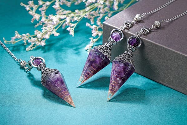 Chakra Krystal Pendul Hexagonal Reiki Healing Krystalpunkter Ædelsten Dowsing Pendul Til Spådom Scrying Wicca#1
