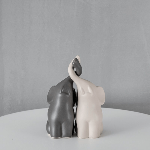 Elefantälskare - Set om 2 - Höjd: 15cm