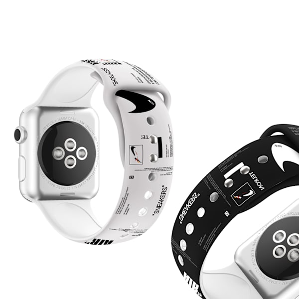 2 förpackningar Diameter 38 mm Gäller Apple Watch6-rem Apple Watch 6/5 Generation AJ Personality Tide Brand Printing 6SE iwatch1/2 (vit, svart, 110 mm+