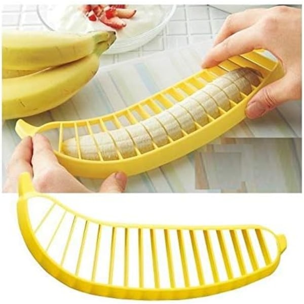 Banan Slicer - Frukt Slicer - Slicer - Plast - Banan - Frukt - Cutter - Slicer - Kök - Frukt - Färg Random - Hem - Tillbehör