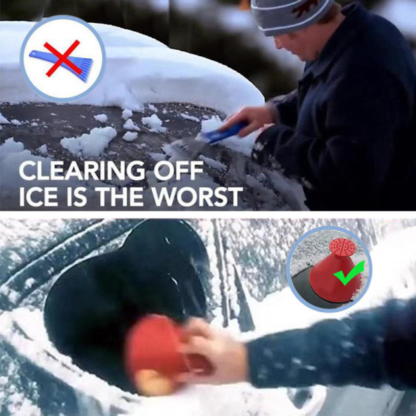 Snöskyffel, effektivt snöröjningsverktyg för körvä Multifunktionell bil snöborttagning, snöskrapa, vinterbil tillbehör