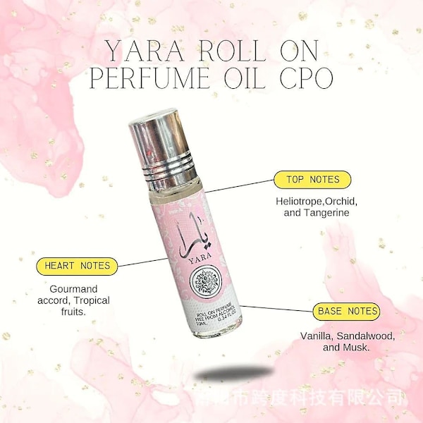 YARA Roll On Parfumeolie CPO, 10ML Eau De Perfumes Köln til mænd og kvinder