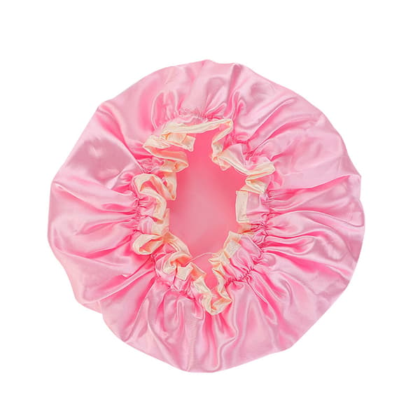 Duschmössa Vattentät Återanvändbar Dubbla Lager Elastisk Duschhatt För Badrum (rosa)