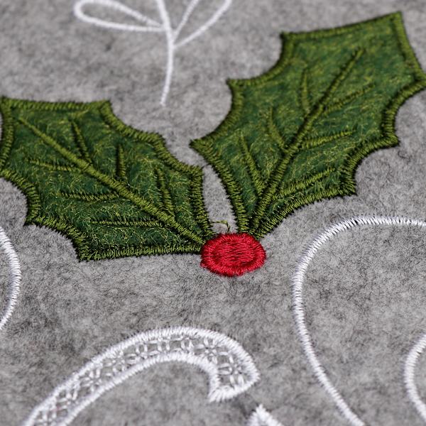 Grå julgranskjol Merry Christmas Tree Decoration (48")