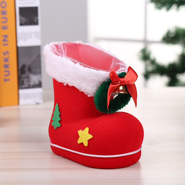 Julklappspåsar Godis Godsaker Favors Xmas Boots Strumpor Tomte Dragsko Påshållare Bord Centerpiec(M)
