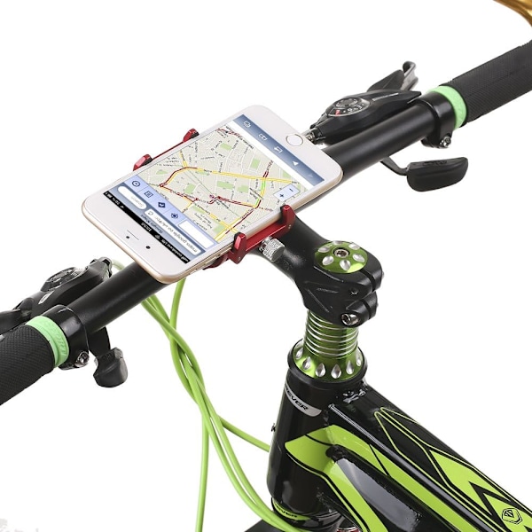 Universal justerbar cykeltelefonhållare Montering GPS-fäste Vagga klämma för Mountainbike Röd