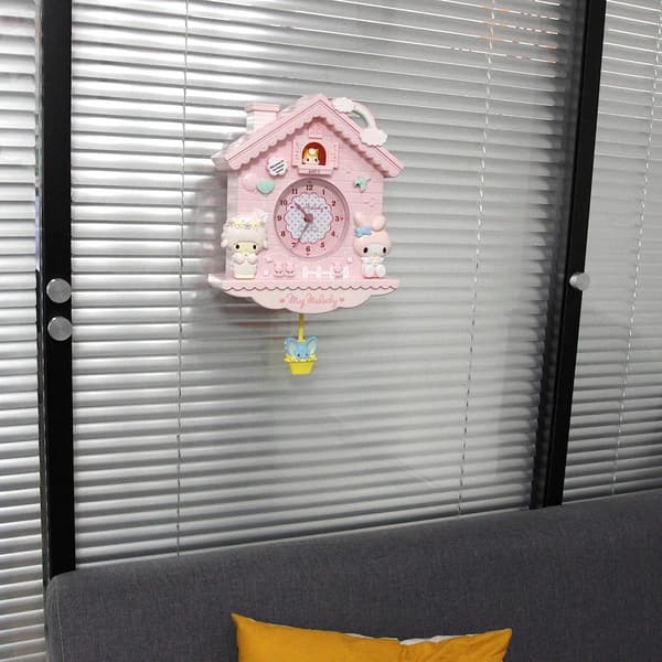 Barns väggklocka 12 tums tecknad gunga Flickor Barn Väggklocka Quartz Clock Home Decro för sovrum
