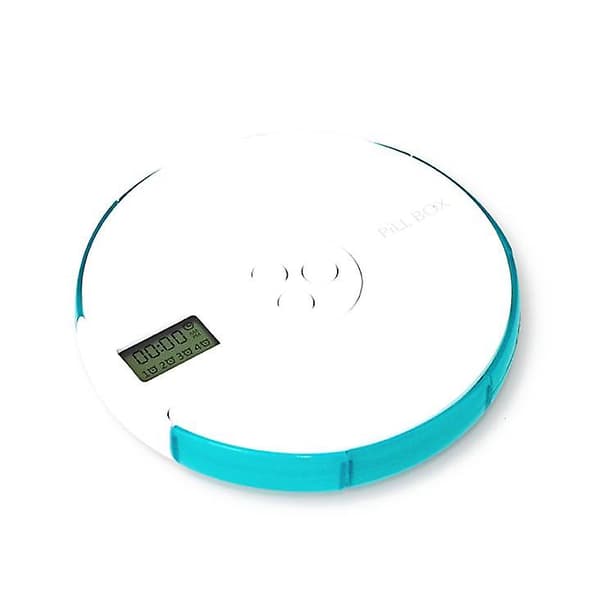 Automatisk pilledispenser med 7-dagers elektronisk medisinorganisator (grønn)