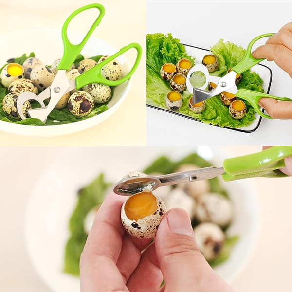 Sett med 2 Vaktel Egg Saks, Rustfritt Stål Egg Saks, Vaktel Saks, for Kutting av Egg, Vaktel Egg, Due Egg