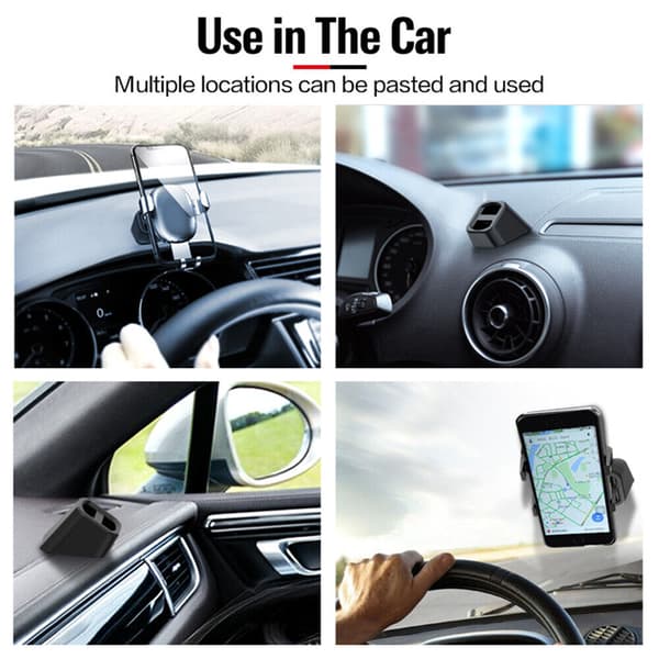 1 stk. Universal Tilbehørsstander Base Dashboard Mount til Luftventil Biltelefonholder, sort