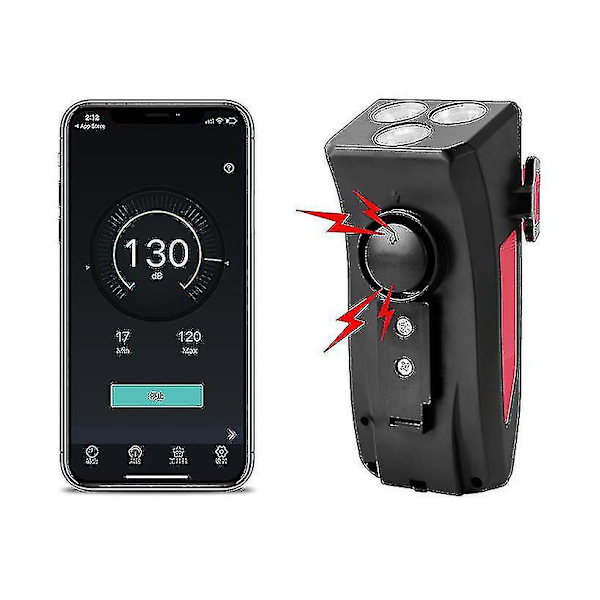 4 i 1 vandtæt cykellygte, cykeltelefonholder, cykelklokke, mobil powerbank 4000mah sort