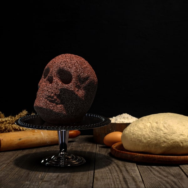 Skull Silikonkaka Form DIY Choklad Halloween Skull Cake Modell (1 förpackning)