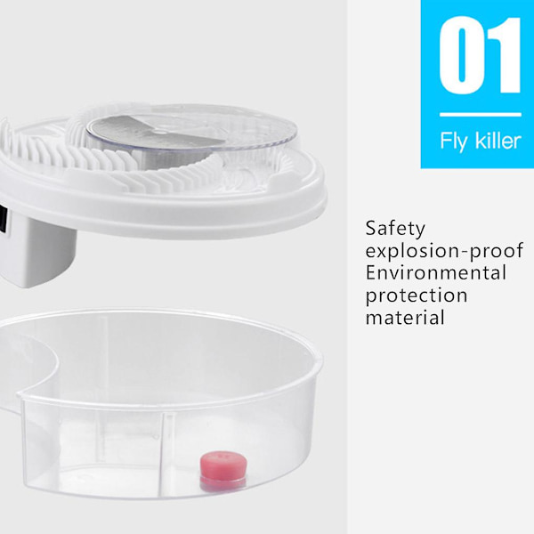Elektrisk antiflugfälla Effektiv fysisk flugsnappare Insektsfällor Automatisk flugsnappare utomhus inomhus Skadedjursinsektsfångare
