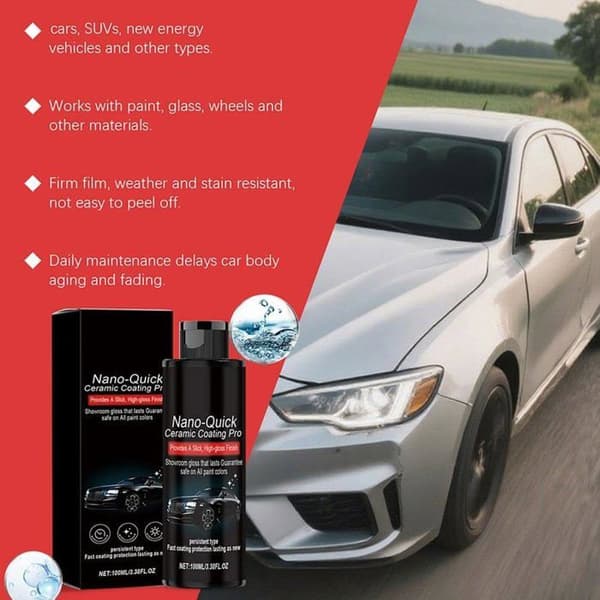 Nano-Quick Ceramic Coating Pro til biler, Nano Quick Coat Restore, Nano Quick Restore-belægning