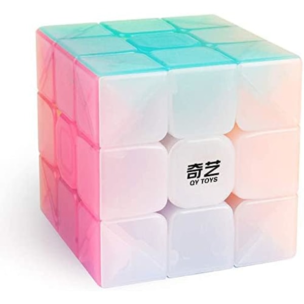 Toy Warrior W 3x3 speed kub gelé 3x3x3 magic kub pussel genomskinlig rosa