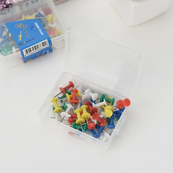 5 lådor med färg I-formade naglar-Kreativt nytt material I-formade naglar-Press naglar för kork anslagstavlor-Artist Ding-För skolkontor Hemkonstprojekt