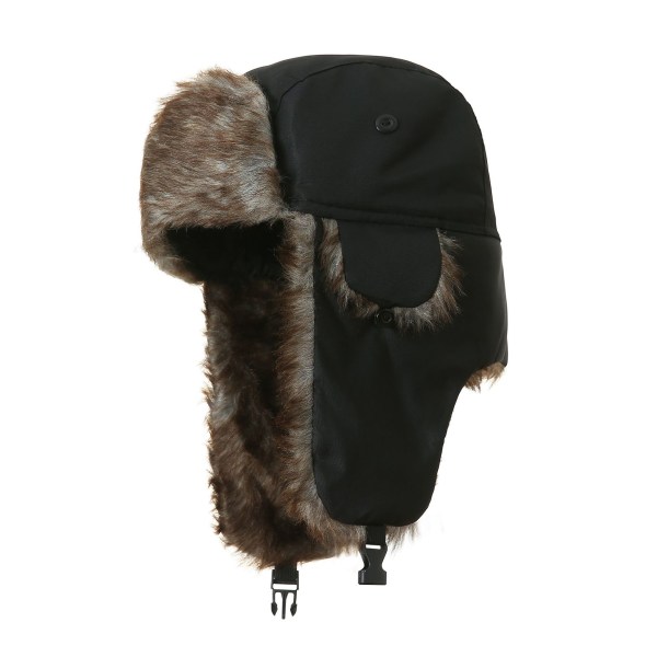 2023 Vinter varm Lei Feng hatt män och kvinnor hörselskydd förtjockad kall hatt nordost cykelhatt Förhindrande av vind och kyla （svart） black