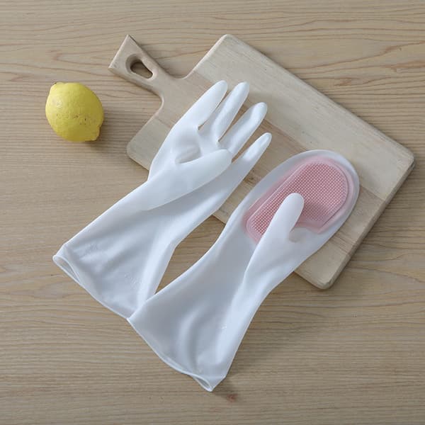 Hemrengöring Silikon Vattentäta Handskar Multifunktionella Magic Brush Diskhandskar Gummi Kök, Rosa