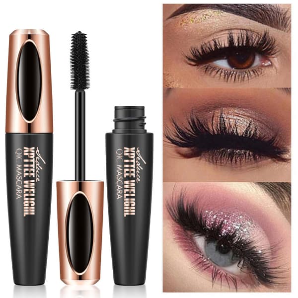 3 stk. 4d Silk Fiber Eyelash Mascara Sort, langtidsholdbar, blød Mascara Børste