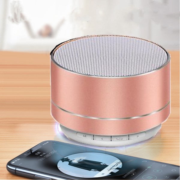 A10 Trådlös Bluetooth-högtalare Liten stålkanon Subwoofer Bärbar Mini Presentkort Bluetooth-högtalare Färg pink