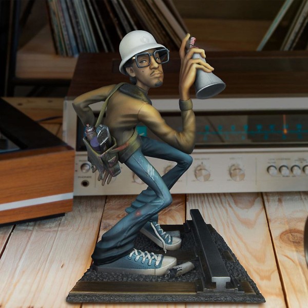 Hip Hop Figur Legend Rappare Skulpturer Dj Musik Stjärna Staty Hartsfigur Heminredning （Konstnären）