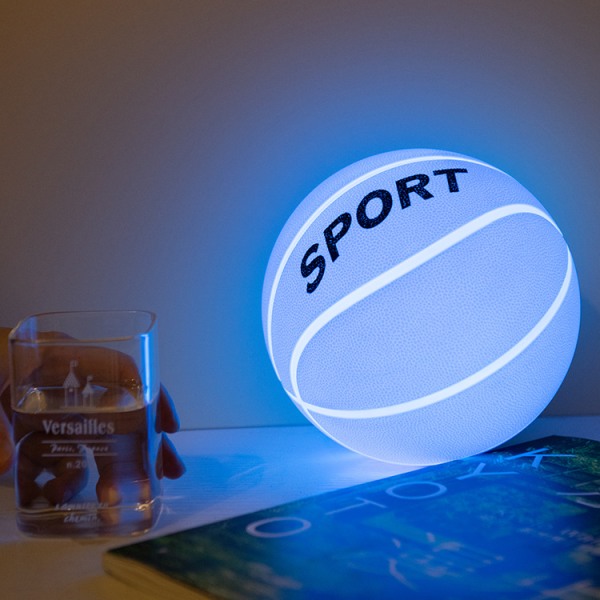 Sport Basket Nattlampa, Tap Control Soft Silikon Nattlampa Toy Blue