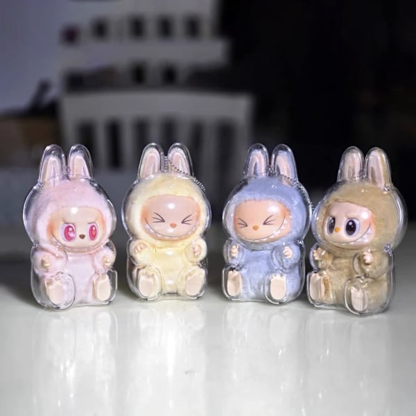 2 stk For Labubu Transparent beskyttende lokk Monster Leker Oppbevaringsboks Elf Plushie Display Lokk for sittende stående dukketilbehør Andra generationen