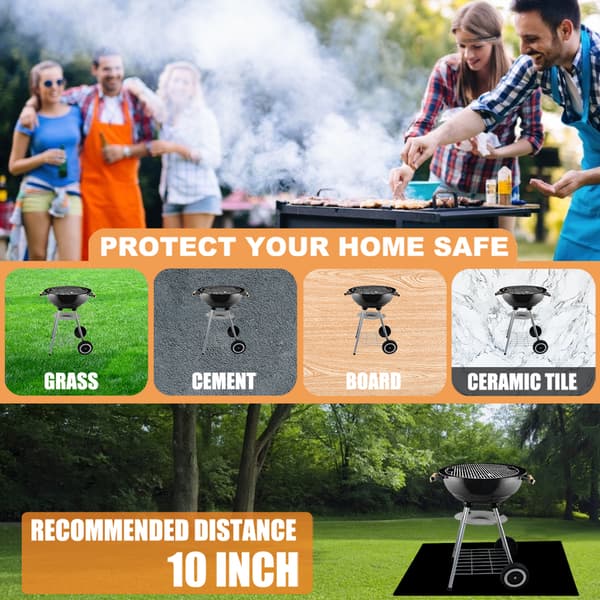 Brannmatte Anti-Brann - Grillmatte - Grillmatte - Brannhemmende Matte (99*119cm)