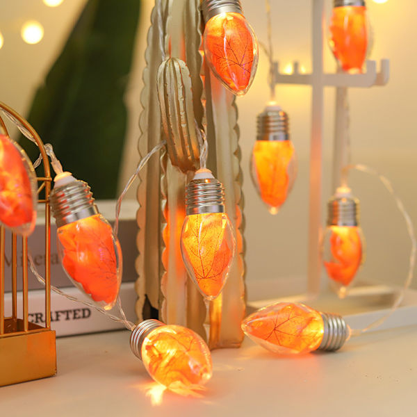 Juldekorativ Lampa Led Lönnlöv Glödlampa Önskeflaska Ljussnöre