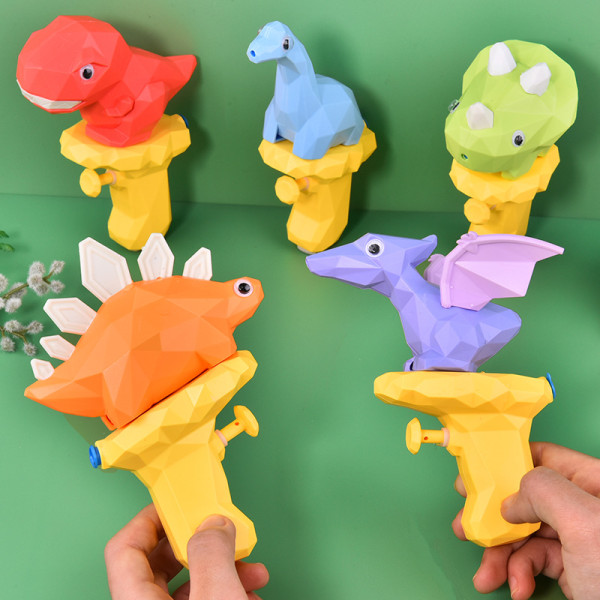 5 st Dinosaur Toy Vattenpistol Push Mini Cartoon Water Gun Lekvattenleksaker