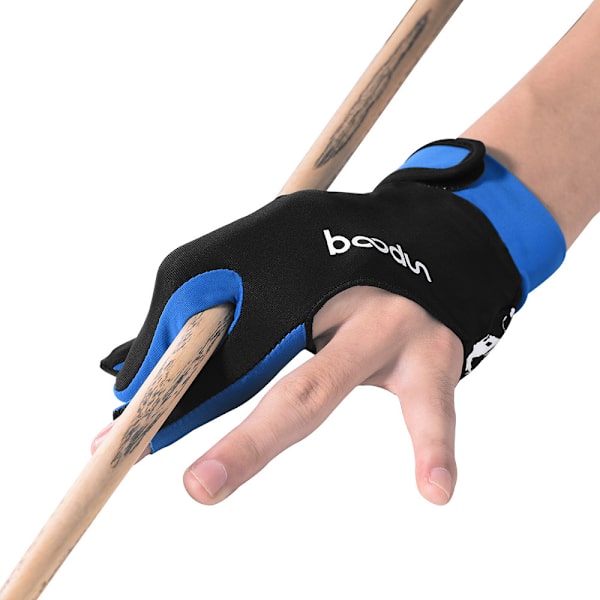 1 kpl Hengittävä biljardihanska Spandex Cue Sports -hanskat sopivat vasempaan tai oikeaan käteen (tumman sininen, koko L)