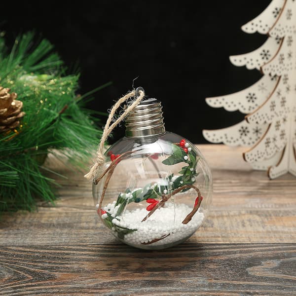 Jul LED Transparent Julkula Julgranshänge Glödande