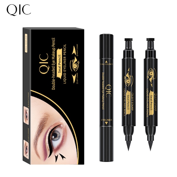 Musta nestemäinen eyeliner, 2 kpl nestemäistä eyelineriä, vedenpitävä, pitkäkestoinen ja tahriintumaton eyeliner-setti