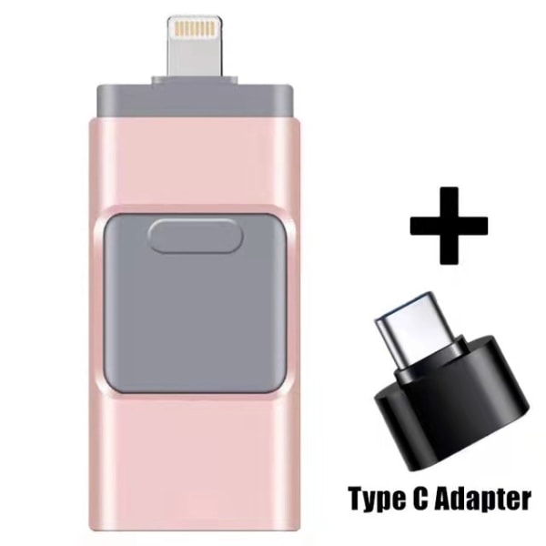 4 In1 USB I Flash Drive Disklagring Memory Stick För Iphone Ipad Pc Ios Android silver grey 32G