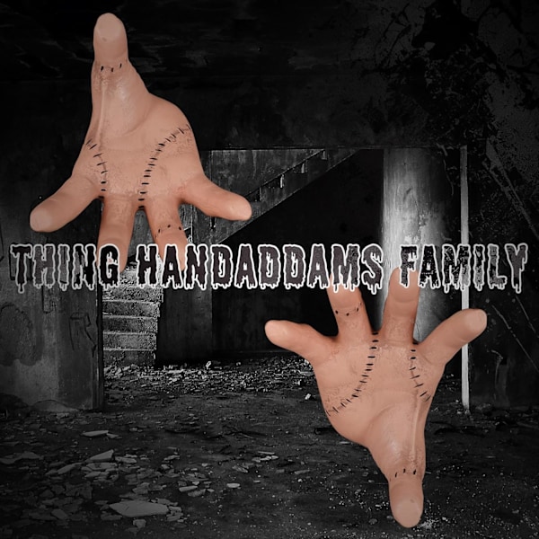 Onsdag Thing Hand, Onsdag Familjen Addams Hand, Add-AMS Family Main Realistiska Onsdag Addams-tillbehör för cosplay-dekorationer