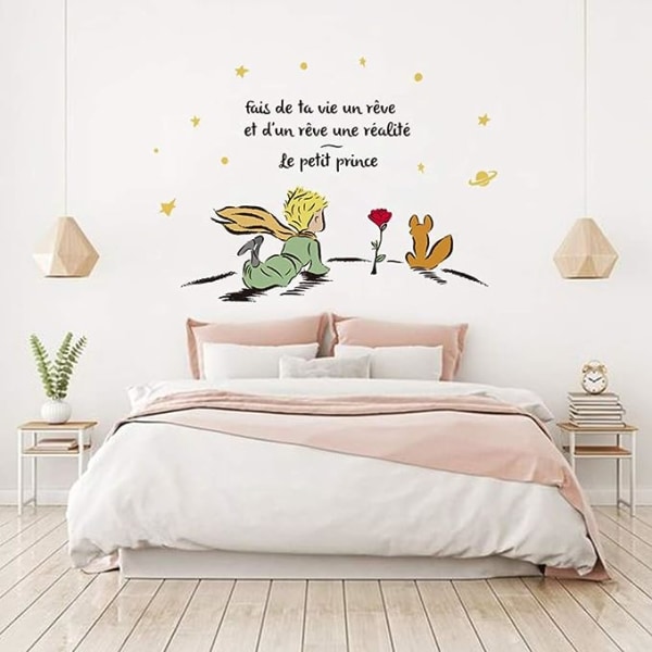 Den lilla prinsen väggdekor citat Väggdekaler Gör ditt liv till en dröm Väggdekor för barnkammare Baby Kid Room Nursery