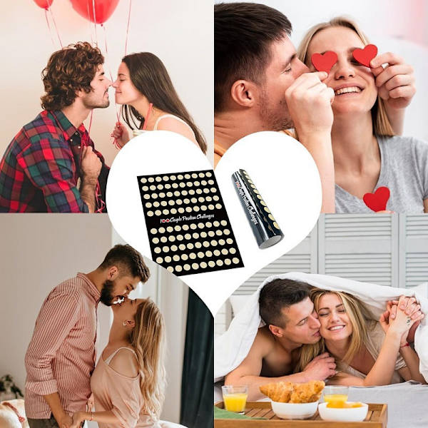 The Love Game Scratch Off Poster Game for Couples Alla hjärtans dag gåvor Väggaffisch Present till henne och för henne