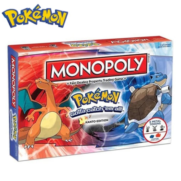 Nyaste engelska versionen PokemonPikachu Monopol Fastigheter för vuxna och barn 2-6 personer fest födelsedag Spel barn Presenter A