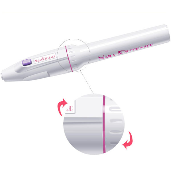 Enkel och portabel nagellacksmaskin Pen typ nagellacksmaskin Elektriskt batteri