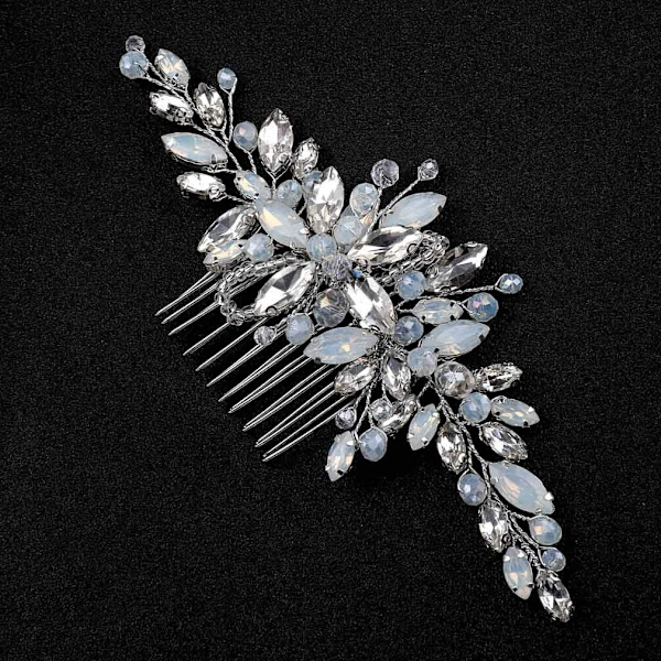 Bröllopshårkam i silver strass
