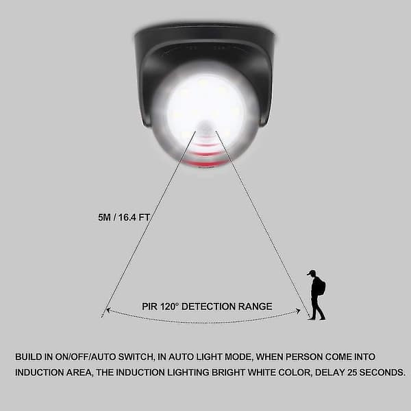 360 graders roterende LED-sensorlampe med infrarød bevegelsessensor