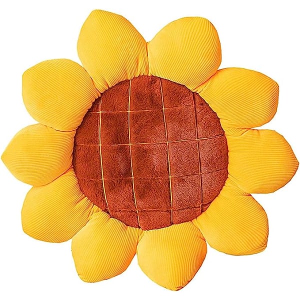 Solrosblommaformad kudde, gul solblommakudde, flickor