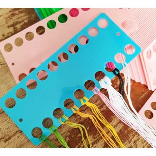 10 korsstygnsklämmor lagringsverktyg broderi tandtrådsarrangör broderi (slumpmässig färg)