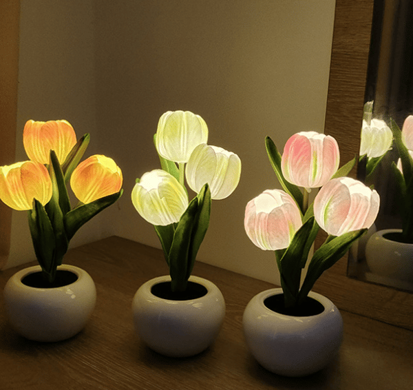 3 st LED simuleringsgren blomsterarrangemang ljusslinga crea