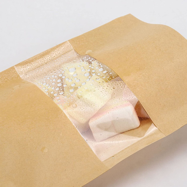 100 stycken kraftpapper upprätt påse blixtlåslås kan återförsegla mat