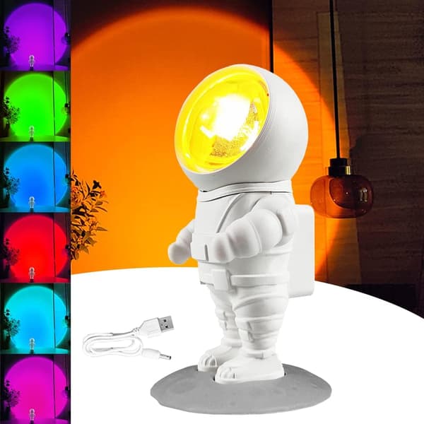 Solnedgangslys 7 Farger Solnedgangslys Astronaut Solnedgang Projektor Li