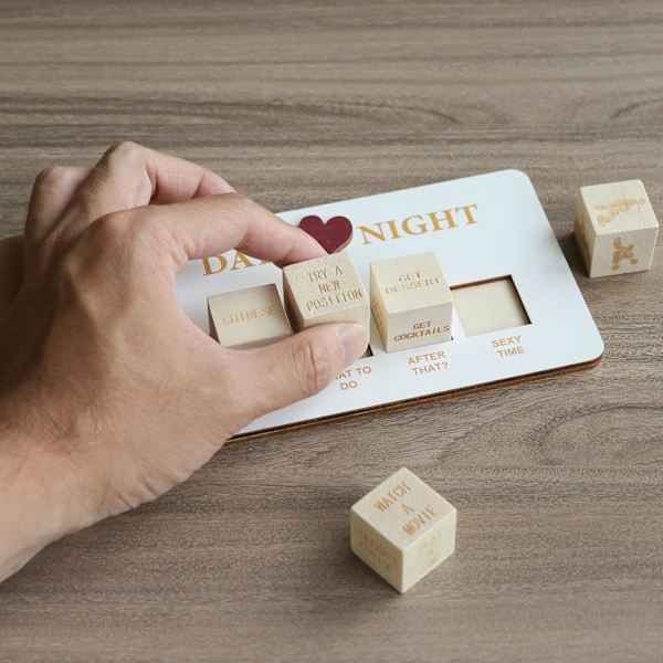 Date Night Terning, Morsomt Par Terningespill, Bærbar Par Tre Terningesett For Voksne Kvinner Menn Mann Kjæreste Kjæreste Jul Valentinsdag