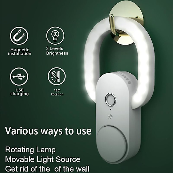 Intelligent Dobbelt Sensor Natlampe Anion Luftrenser Touch Lys Aromaterapi Lys Atmosfære Natlampe