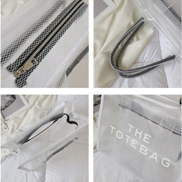 Ny transparent crossbody väska kvinnligt mode tidvatten stor kapacitet axel  Tote väska white